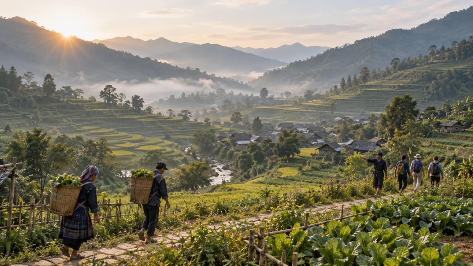 Cảnh quan nông nghiệp và hoạt động du lịch cộng đồng tại vùng núi Việt Nam