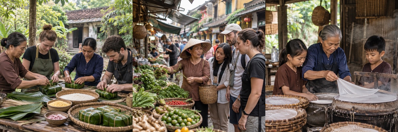 Ba hoạt động về trải nghiệm, tour và truyền dạy di sản ẩm thực